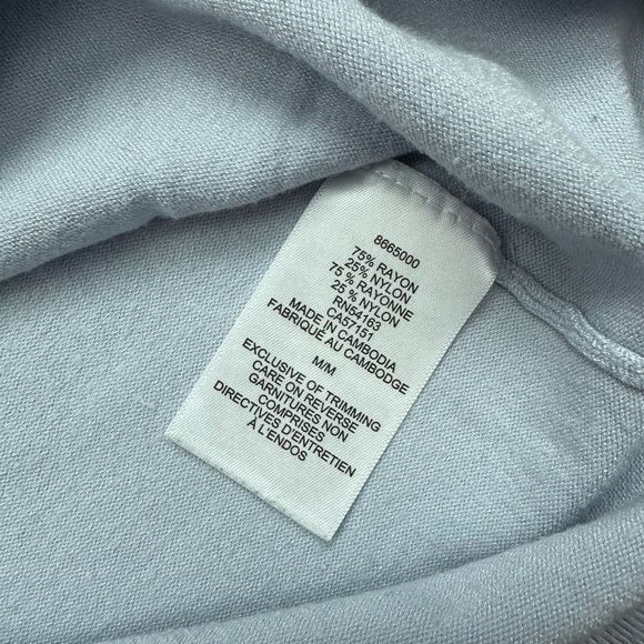 Karl Lagerfeld Blue T-Shirt With Detail Along Neckline - Picture 8 of 9